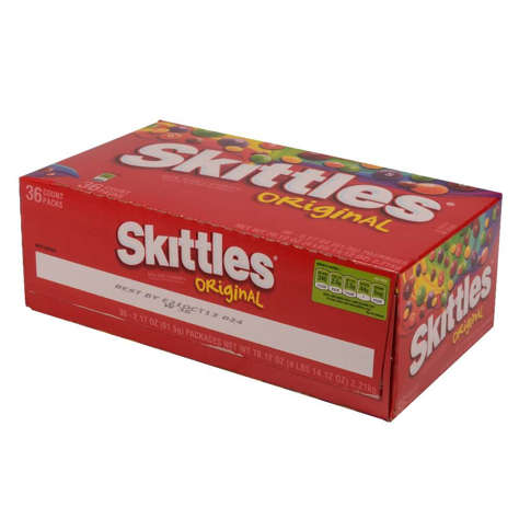 Picture of Mars Original Fruit Skittles Candy  2.3 Ounce  36 Ct Box