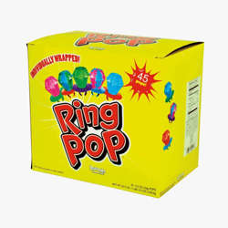 Picture of Bazooka Ring Pops Candy  45 Ct Box