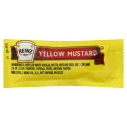 Picture of Heinz Mustard  Packet  Single Serve  0.2 Oz Package  500/Case