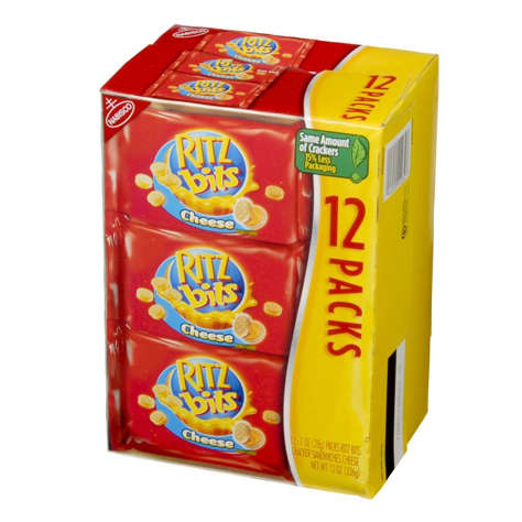 Picture of Nabisco Ritz Bits Cheese Crackers  Individual Packets  12 Ct Box