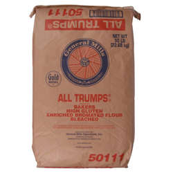 Picture of General Mills High-Gluten Bleached Flour  50 Lb Bag  1/Bag