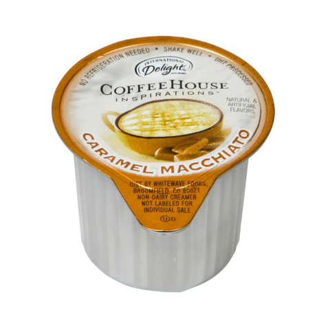 Picture of International Delight Caramel Macchiato Non-Dairy Liquid Creamer Cups  Shelf-Stable  Single-Serve  0.38 Ounce  13 Ml  288/Case