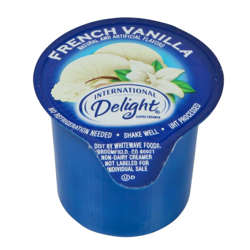 Picture of International Delight French Vanilla Non-Dairy Liquid Creamer Cups  Shelf-Stable  Single-Serve  0.5 Fl Oz Each  288/Case