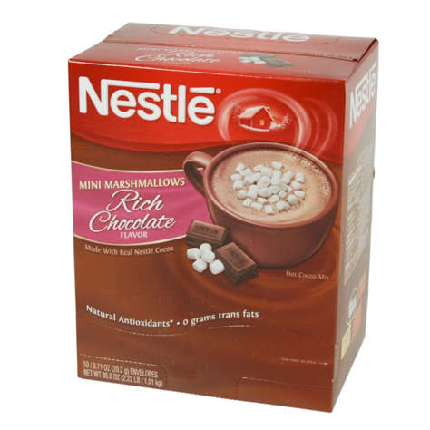 Picture of Nestle Hot Cocoa Mix  with Marshmallows  Single-Serve  50 Ct Box