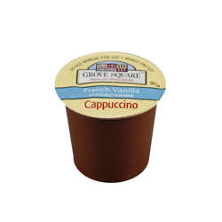 Picture of Grove Square French Vanilla Single-Serve Cappuccino Mix  Cups  Compatible with Keurig Brewer  24 Ct Box