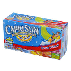 Picture of Capri Sun Fruit Punch Juice Pouch  Shelf-Stable  Single-Serve  6 Fluid Ounce  10 Ct Package  4/Case