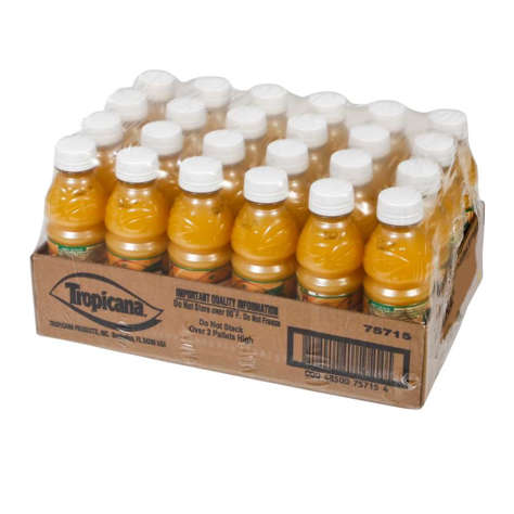 Tropicana Orange Juice, 10 Ounce Bottles (Pack of 24) 