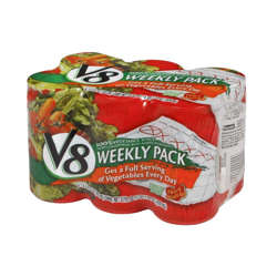 Picture of V8 100% Vegetable Juice  Shelf-Stable  Single-Serve  5.5 Fl Oz Portion  48/Case