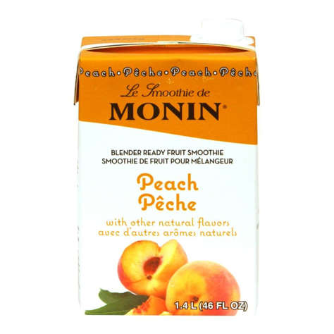 Picture of Monin Peach Smoothie Mix  Shelf-Stable  46 Fl Oz Bottle