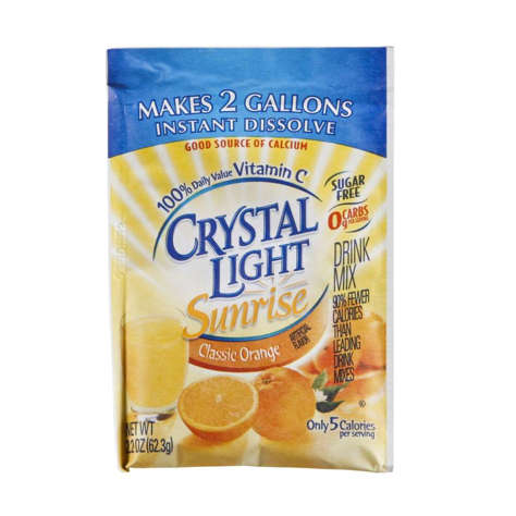 Picture of Crystal Light Powdered Sugar-Free Orange Sunrise Drink Mix  Shelf-Stable  2.2 Oz Bag  12/Case