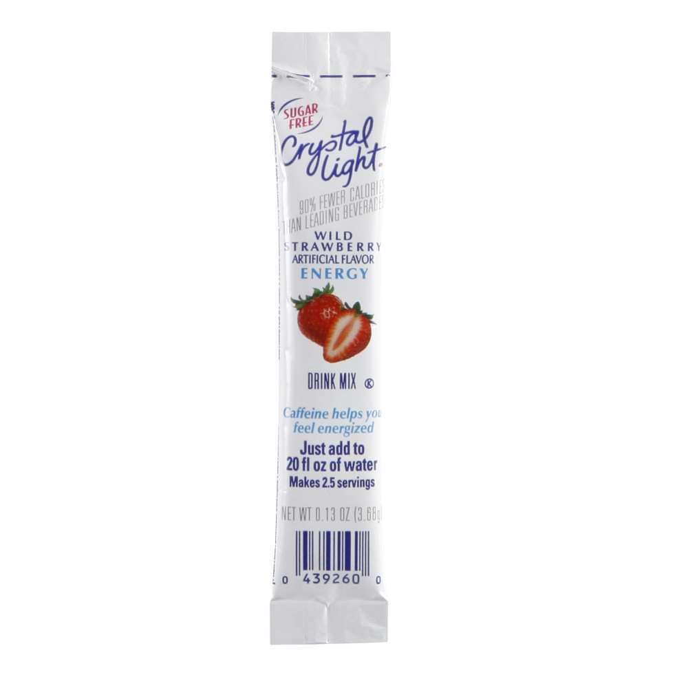 Crystal Light Powdered SugarFree Energy Wild Strawberry Drink Mix