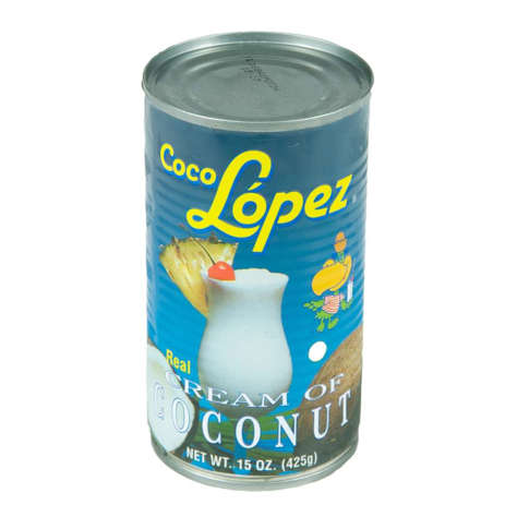 Picture of Coco Lopez Liquid Cream of Coconut Drink Base  Shelf-Stable  15 Fl Oz Can  24/Case