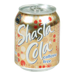 Picture of Shasta Caffeine-Free Cola Soft Drink  Single-Serve  Can  8 Fl Oz Can  48/Case