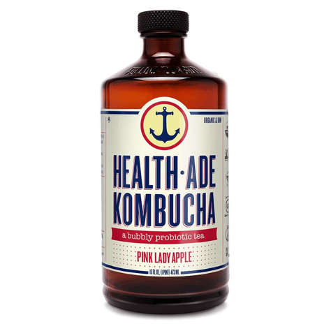 Picture of Health-Ade Kombucha Apple Pink Lady Tea  Single-Serve  16 Fl Oz Bottle  12/Case