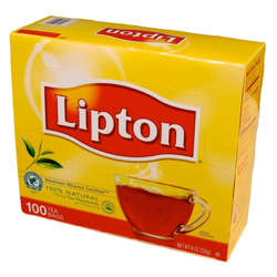Picture of Lipton Black Tea  Individually Wrapped With String  100 Ct Box