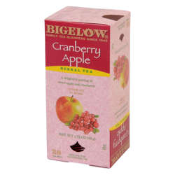 Picture of Bigelow Decaffeinated Cranberry Apple Tea  Individually Wrapped With String  28 Ct Box  6/Case