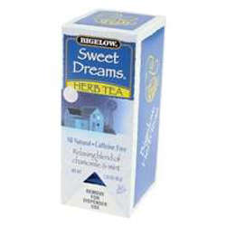 Picture of Bigelow Decaffeinated Sweet Dreams Chamomile & Mint Tea  Individually Wrapped With String  28 Ct Box