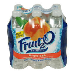 Picture of Fruit2O Natural Peach-Flavored No Calorie Water  16 Fluid Ounce  6 Ct Package  4/Case