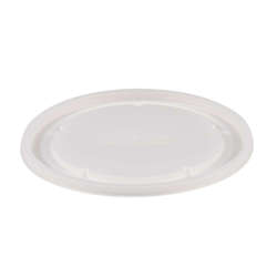 Picture of Dinex Plastic Flat Lids  Translucent  Polystyrene  for 12 Ounce Bowls  1000/Carton