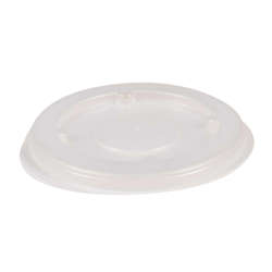 Picture of Dinex Plastic Flat Lids  Translucent  Polystyrene  for 9 Ounce Bowls  1000/Carton