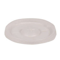 Picture of Dinex X-Slot Plastic Lids  White  Polystyrene  for 9 & 12 Ounce Round Tumblers  1000/Case