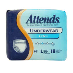 Picture of Attends Large Extra Absorbency Protective Underwear  Fits 44-58 Inch Waist  18 Ct Package  4/Case