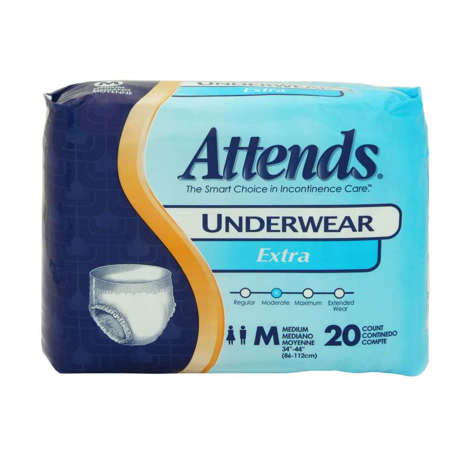 Picture of Attends Medium Extra Absorbency Protective Underwear  Fits 34-44 Inch Waist  20 Ct Package  4/Case