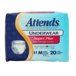 Picture of Attends Medium Super Plus Absorbency Protective Underwear  Fits 34-44 Inch Waist  20 Ct Package  4/Case