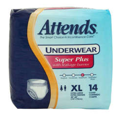 Picture of Attends X-Large Super Plus Absorbency Protective Underwear  Fits 58-68 Inch Waist  14 Ct Package  4/Case