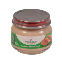 Picture of Beech Nut Strained Chicken  with Broth  Shelf-Stable  2.5 Oz Jar  10/Case