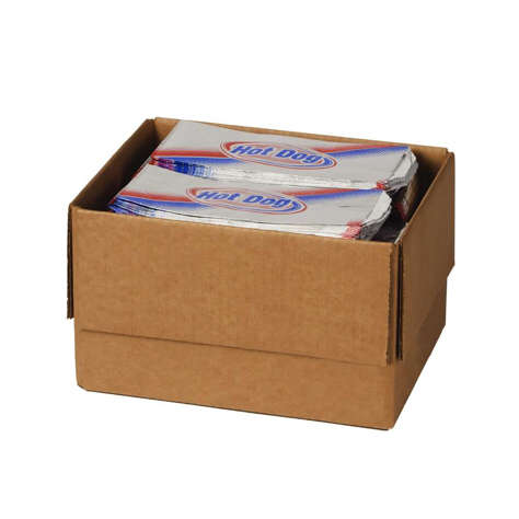 Picture of Brown Paper Goods 3.5 x 1.5 x 8.5 Inch Foil Hot Dog Bags  Printed  1000/Case