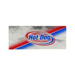 Picture of Brown Paper Goods 3.5 x 1.5 x 8.5 Inch Foil Hot Dog Bags  Printed  1000/Case