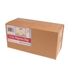 Picture of Brown Paper Goods 5 x 1.25 x 3 x 10 Inch Paper Popcorn Bags  Printed  350 Ct Box