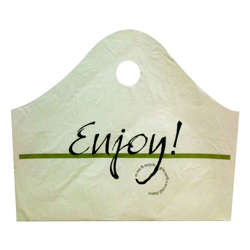 Picture of Saneck 21 x 18 x 10 Inch Plastic Carry-Out Bags, Printed, 500 Ct Bag, 1/Case