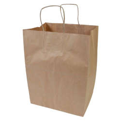 Picture of Regal 12 x 9 x 15.75 Inch Paper Lightweight Bags  Kraft  with Rope Handle  200 Ct Bag  1/Case