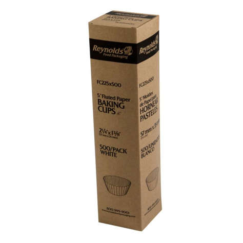 Reynolds Fluted Paper Baking Cup® - White, 1 1/2 x 1