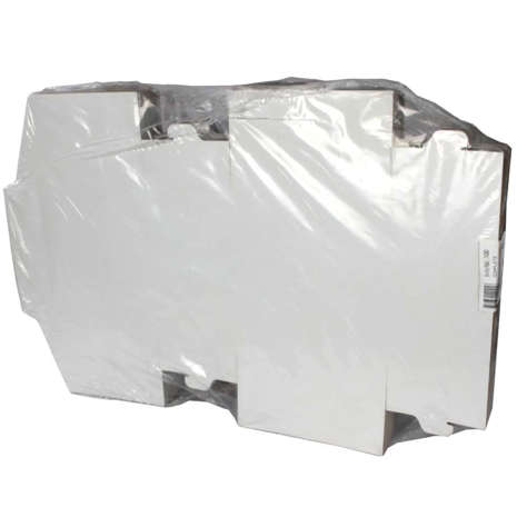 Picture of BoxIT 10 x 10 x 6 Inch Clay-Coated Paper Bakery Boxes  White on Kraft  Lock-Corner  100 Ct Package  1/Case