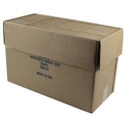 Picture of BoxIT 6 x 6 x 3 Inch Clay-Coated Paper Window Bakery Boxes  Kraft on Kraft  200 Ct Package  1/Case