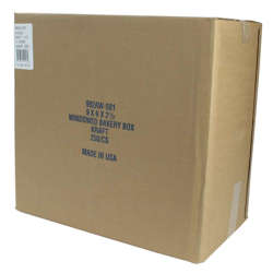 Picture of BoxIT 9 x 9 x 2.5 Inch Clay-Coated Paper Window Bakery Boxes  Kraft on Kraft  250 Ct Package  1/Case