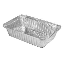 Picture of HFA 8 x 5.5 x 1.2 Inch Foil Containers, Oblong, 1 Ea, 500/Case