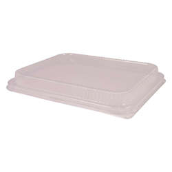 Picture of HFA Plastic Dome Lids, Clear, for Half-Size Foil Pans, Polystyrene, 1 Ea, 100/Case