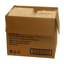 Picture of HFA Plastic Dome Lids, Clear, Styrene, for 8 x 5.5 Inch Foil Containers, 1 Ea, 500/Case