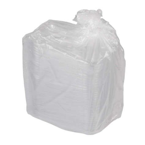 Picture of Pactiv Plastic Dome Lids  Clear  Polystyrene  for 7.5 x 10 Inch Trays  63 Ct Package  4/Case