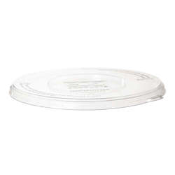 Picture of Eco-products Plastic Flat Lids  Clear  RPET  for 24/32/40 Ounce Bowls  100 Ct Package  4/Case