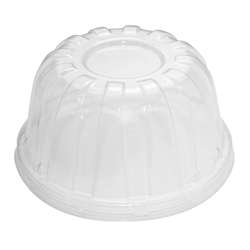 Picture of Dart Plastic High Dome Lids  Clear  Polystyrene  for 12 Ounce Bowls  50 Ct Package  20/Case