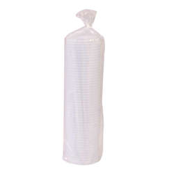 Picture of Pactiv Plastic Lids  Clear  Polystyrene  for 8 to 16 Ounce Containers  50 Ct Bag  20/Case