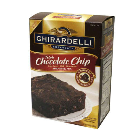 Picture of Ghirardelli Triple Chocolate Chip Brownie Mix  7.5 Lb Box  4/Case