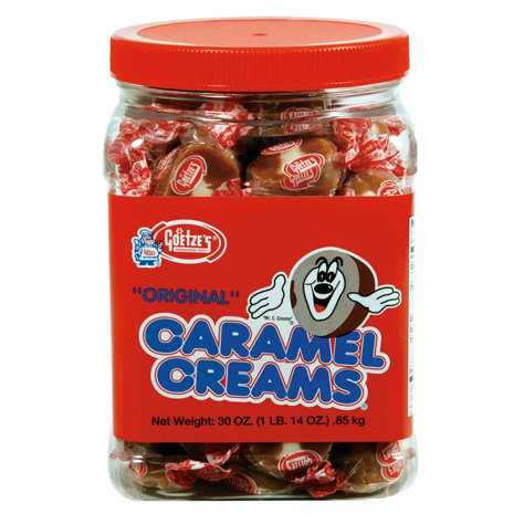 Picture of Goetze's Caramel Creams Candy, 30 Oz Jar, 12/Case