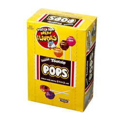 Picture of Tootsie Roll Tootsie Pops Lollipops  Assortment  100 Ct Box  10/Case