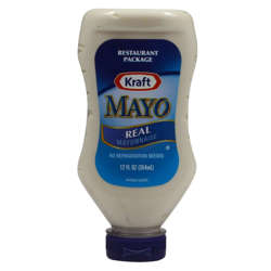 Picture of Kraft Real Mayonnaise  Squeeze Bottles  Shelf-Stable  12 Oz Bottle  12/Case